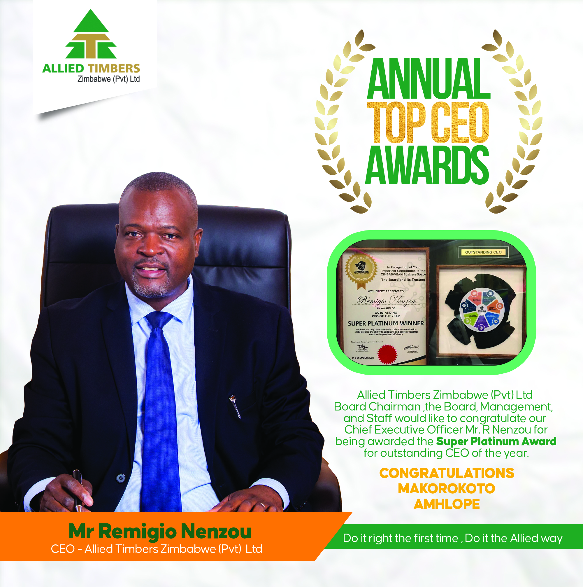 Allied Timbers CEO, Mr R. Nenzou